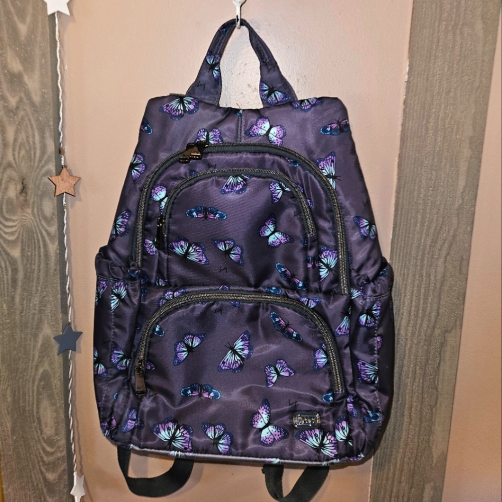 Lug Hatchback Butterfly Print Backpack